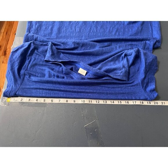 Poetry Blue Linen & Silk Dress US 8 UK 12 Beachy Lagom Beachy Boho Vacation - Picture 7 of 9